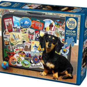 Puzzle 500 pezzi - Bassotto intorno al mondo
