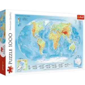 Puzzle 1000 pezzi Mappa fisica del mondo