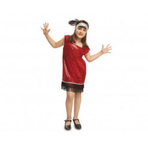Abito Charleston rosso bambina 7-9 anni